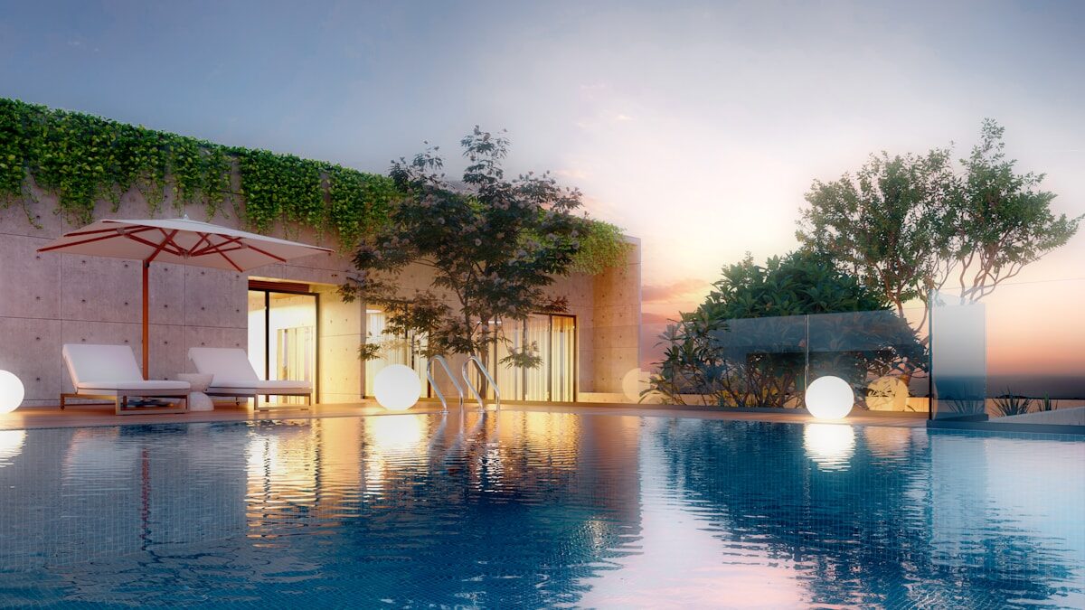 Luxury Airbnb vacation rental property with pool