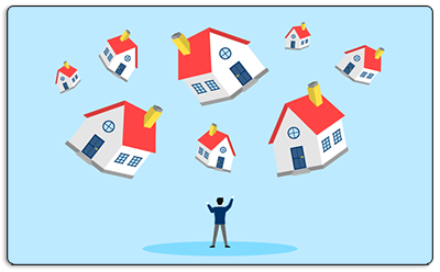 Investor reviewing blanket loan paperwork to consolidate rental property portfolio