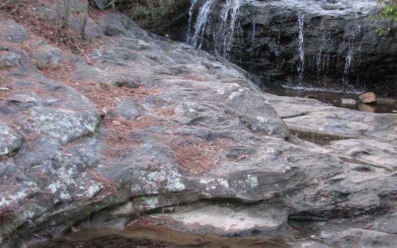 Moss Rock Preserve waterfall in Hoover, Alabama