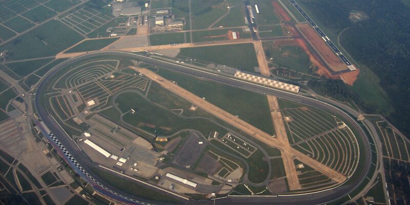 Aerial view of Talladega Superspeedway race track
