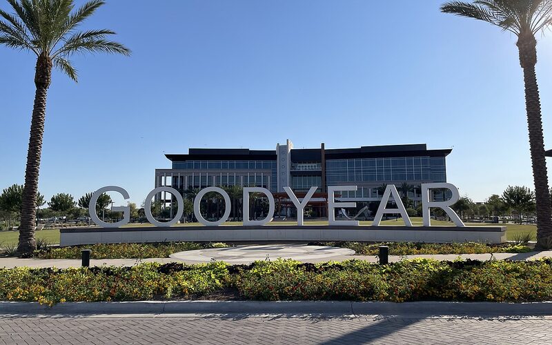 Goodyear, Arizona Estrella Mountain Ranch community with Estrella Mountains