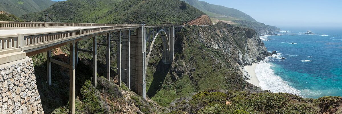 Pacific Coast Highway along the Big Sur coastline with dramatic ocean cliffs