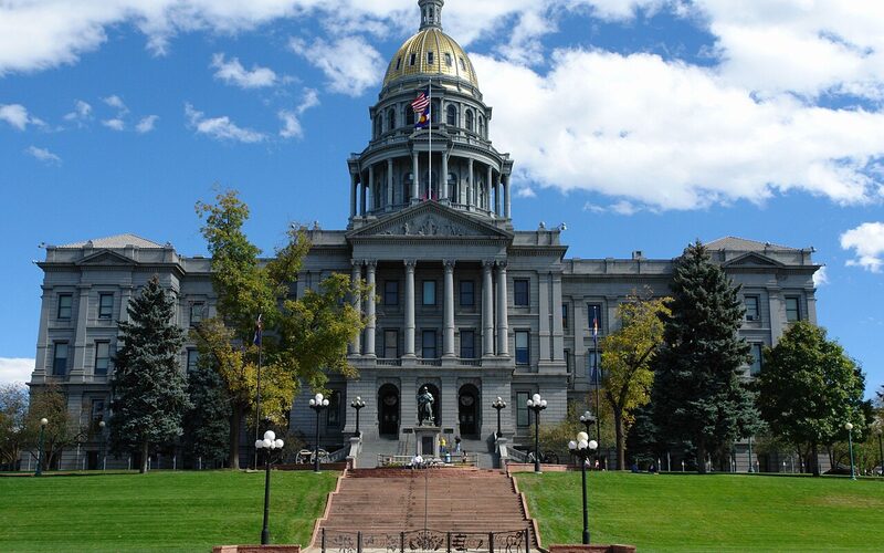 Colorado State Capitol building in Denver with its distinctive gold dome
