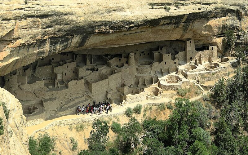 Cliff Palace at Mesa Verde National Park, ancient Ancestral Puebloan dwellings in southwest Colorado