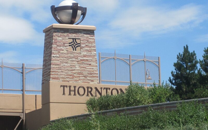 Thornton, Colorado residential community with Front Range mountain views