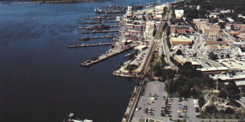 Groton, Connecticut waterfront near the submarine base