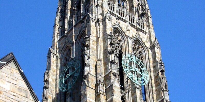 Yale University Harkness Tower and campus