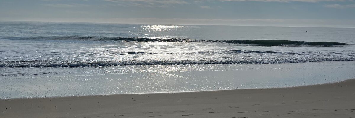 Sandy beach along the Delaware coastline near Rehoboth Beach