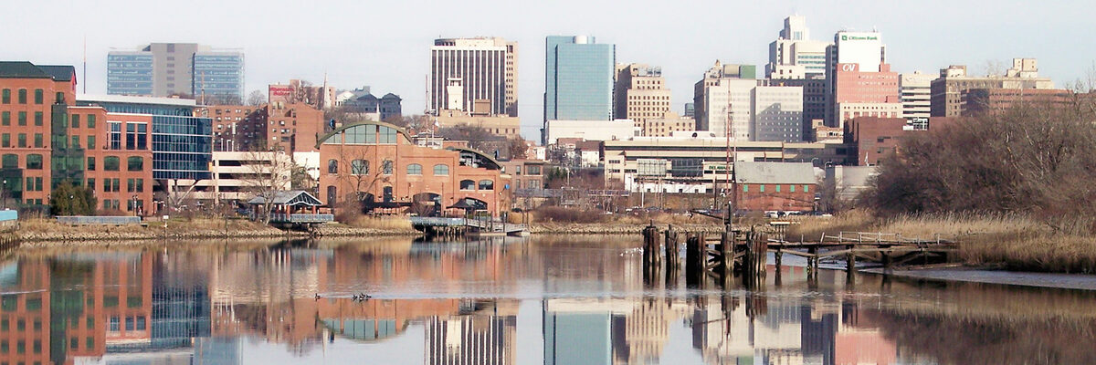 Wilmington Delaware riverfront skyline