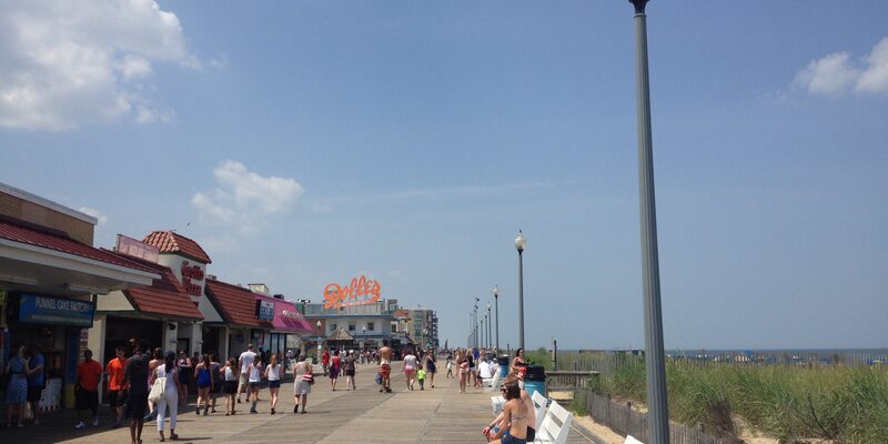 Rehoboth Beach, Delaware boardwalk and oceanfront
