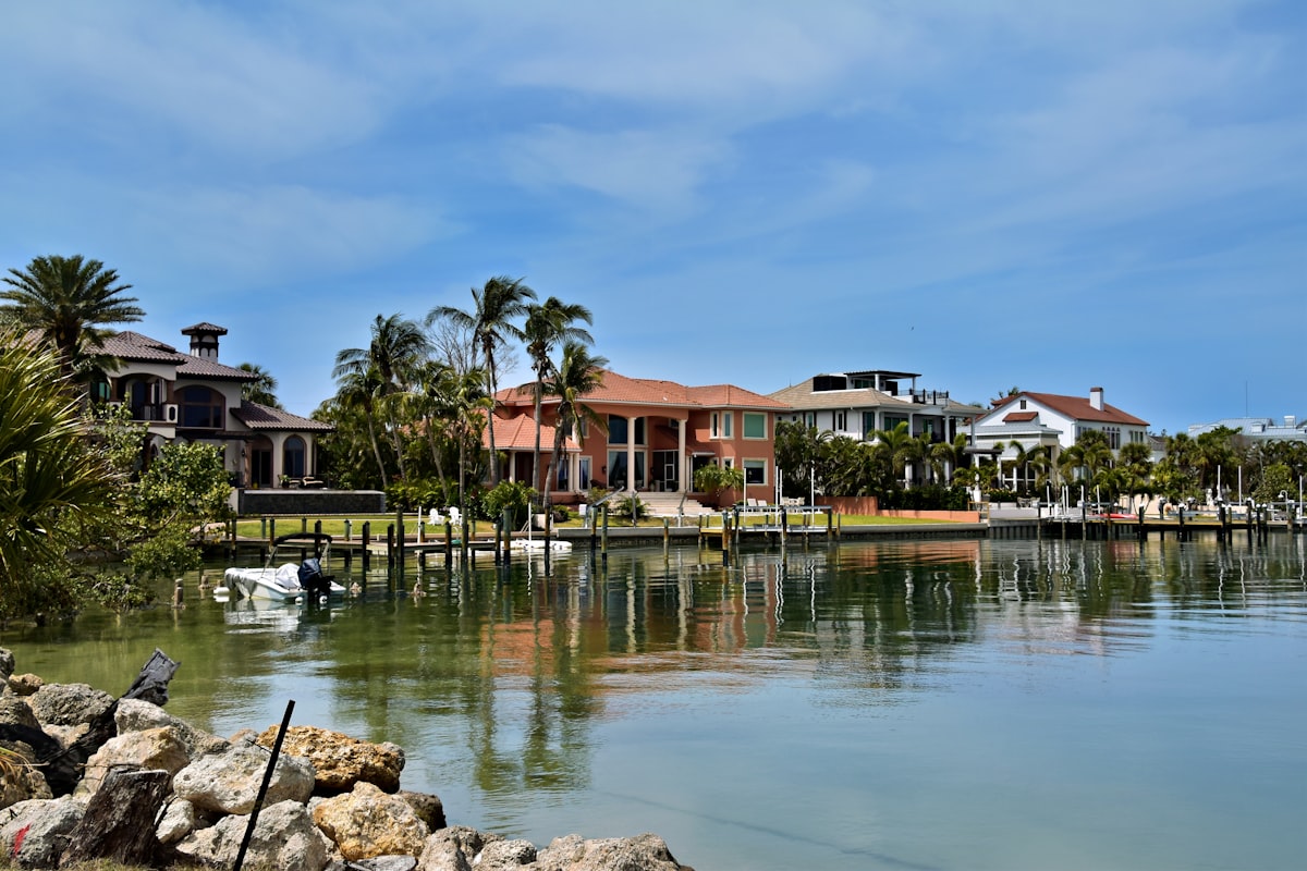 Cape Coral canal system showcasing waterfront homes and waterways