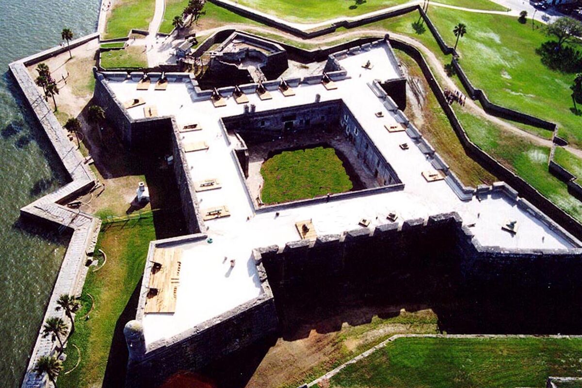 Castillo de San Marcos historic fort in St. Augustine, the oldest masonry fort in the continental United States