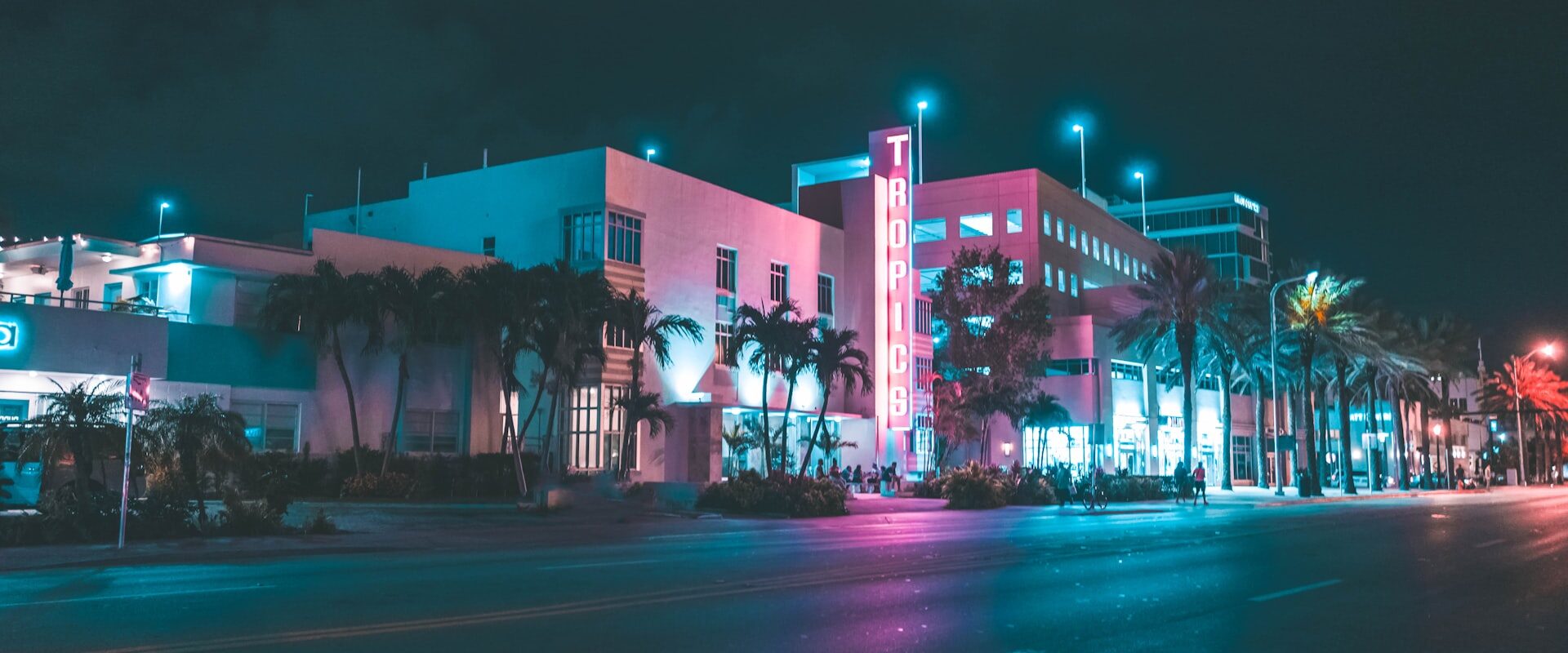 Miami Florida skyline and Biscayne Bay