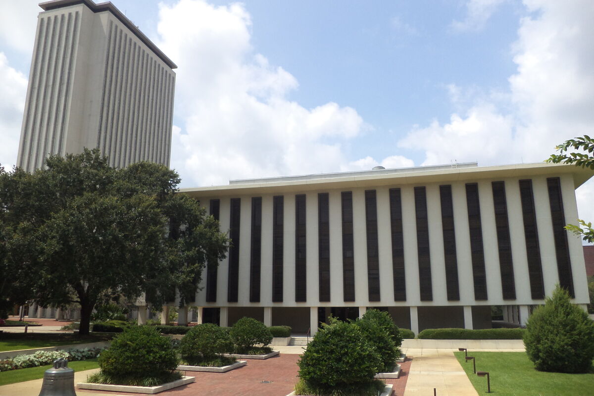 Florida State Capitol building in Tallahassee with the modern legislative annex
