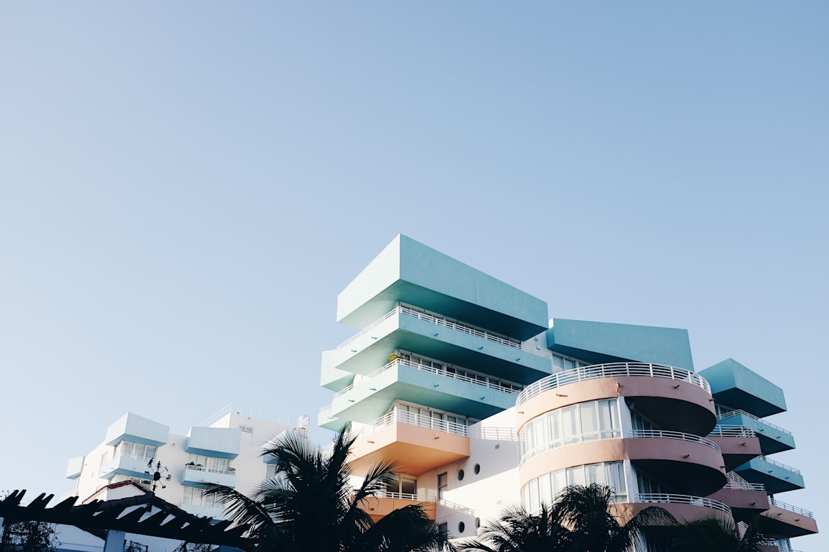 Colorful Art Deco architecture in Miami Beach's South Beach district