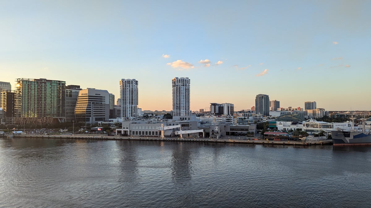 Tampa skyline viewed across Tampa Bay