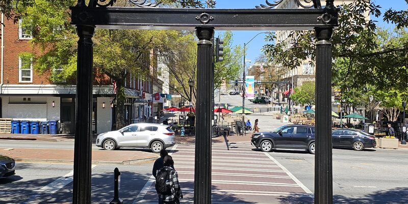 Athens, Georgia downtown area near University of Georgia