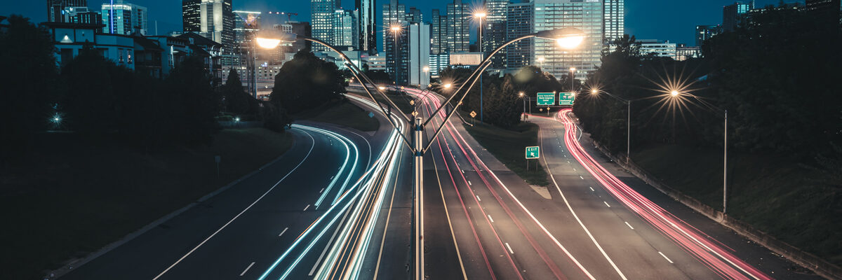 Atlanta Georgia downtown skyline at dusk