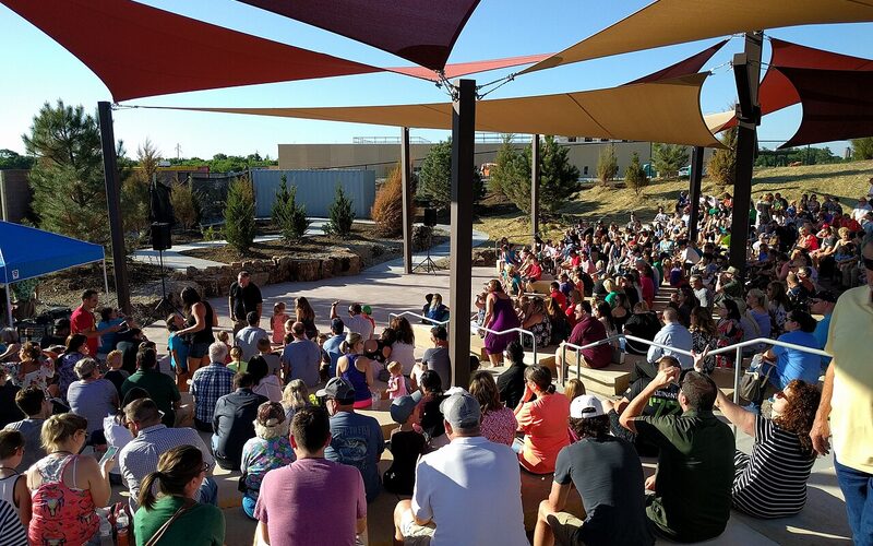 Aerial view of Derby Kansas showing suburban growth with residential neighborhoods parks and the McConnell Air Force Base perimeter