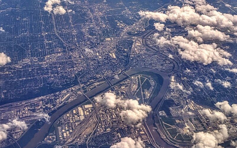 Kansas City skyline at sunset