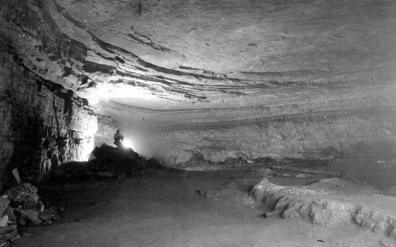 Interior of Mammoth Cave, the world's longest known cave system in Kentucky