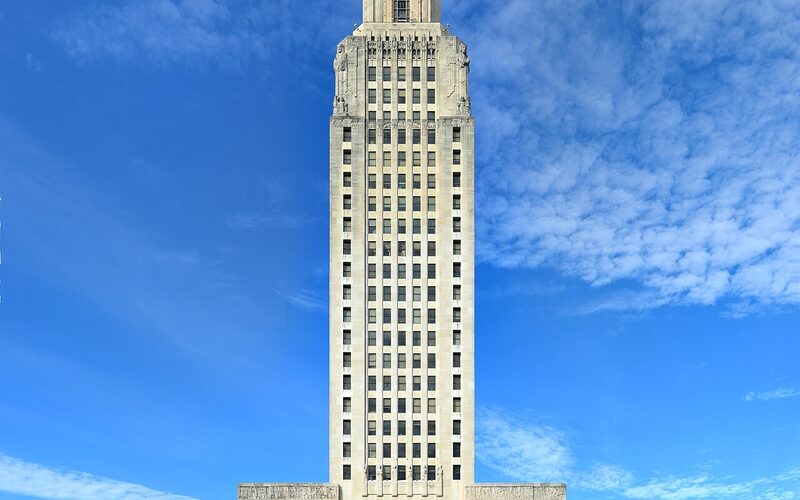 Louisiana State Capitol building in Baton Rouge, the tallest state capitol in America