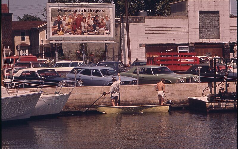 Annapolis, Maryland harbor with Maryland State House dome and sailboats