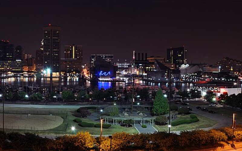 Baltimore Maryland Inner Harbor skyline