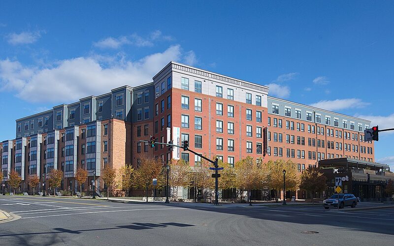 Modern mixed-use residential building in Rockville, Maryland