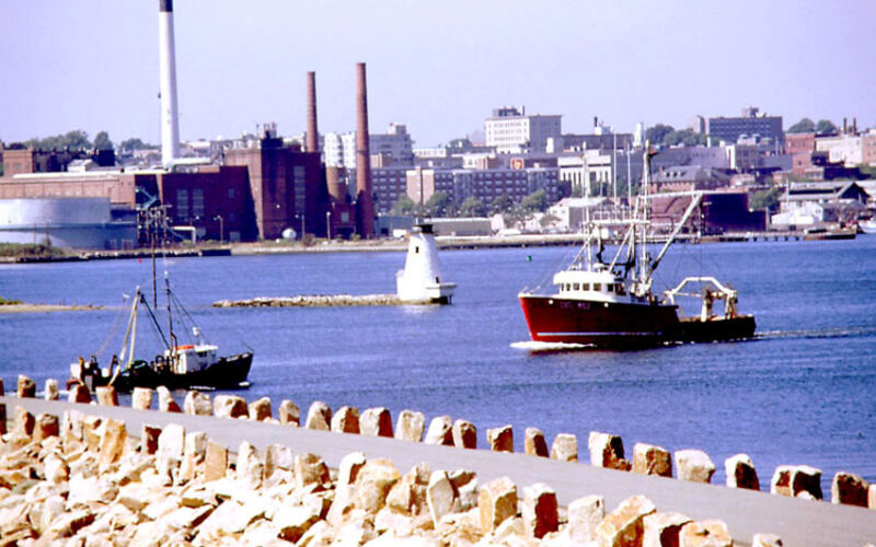 New Bedford, Massachusetts waterfront and fishing fleet