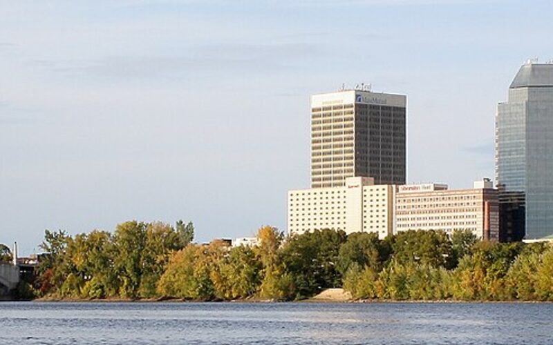 Springfield, Massachusetts skyline and Connecticut River