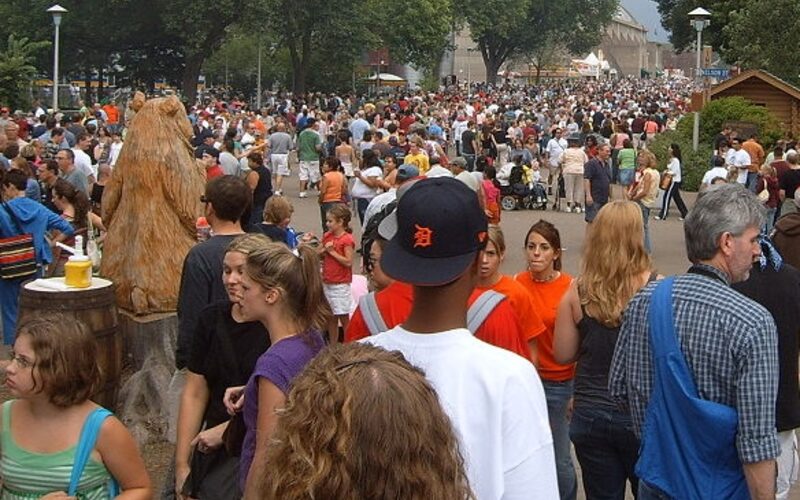 Minnesota State Fair crowds at the Great Minnesota Get-Together in Saint Paul