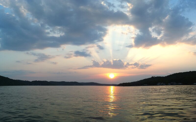 Sunset over Lake of the Ozarks in central Missouri