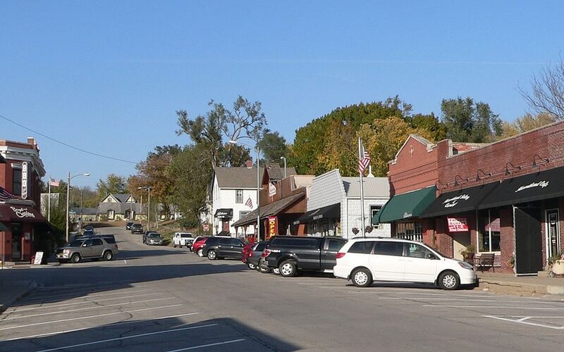 New residential subdivision in Elkhorn Nebraska with modern homes and community parks along the West Dodge corridor