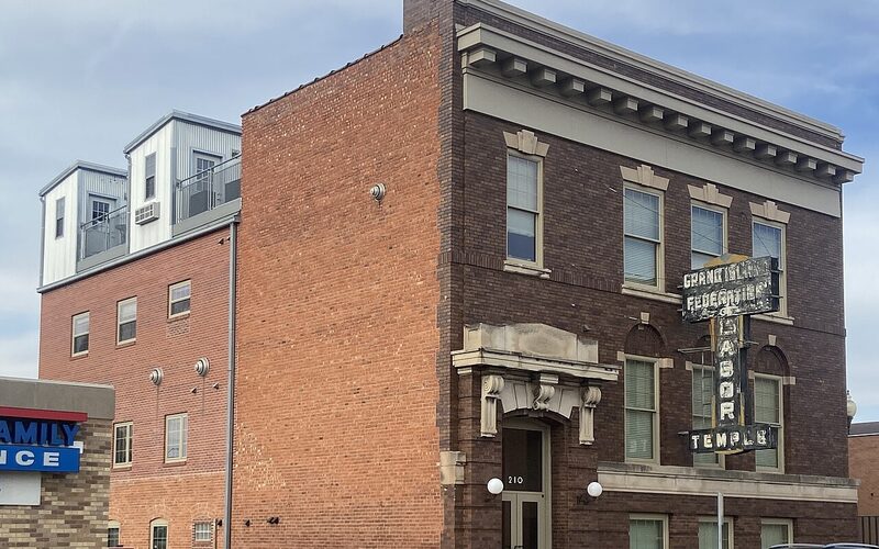 Historic brick building in downtown Grand Island, Nebraska