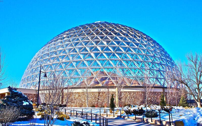 Henry Doorly Zoo Desert Dome and indoor rainforest in Omaha, Nebraska