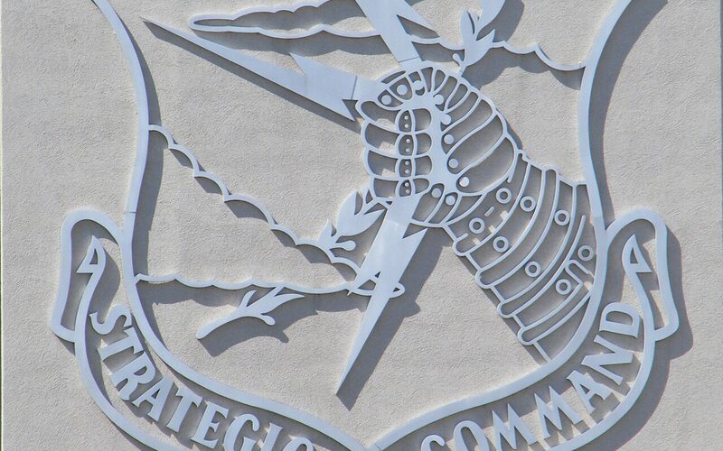 Strategic Air Command military emblem at the SAC Museum near Ashland, Nebraska