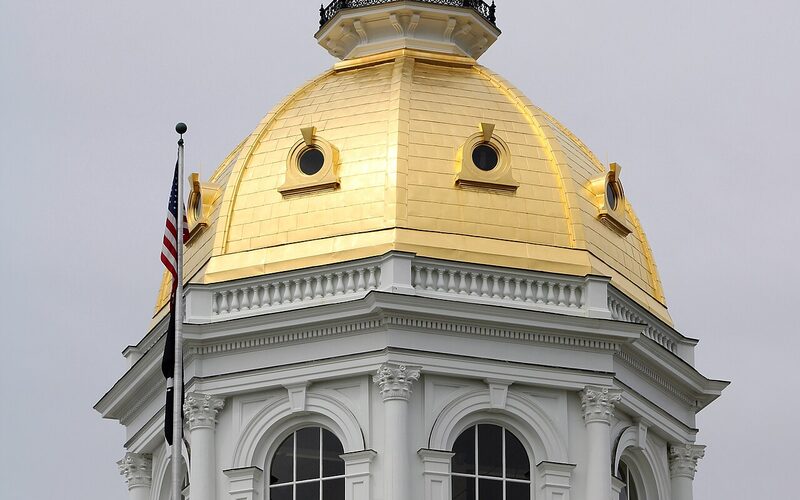 New Hampshire State House gold dome in Concord