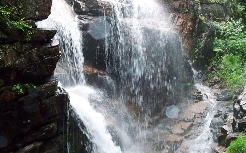 The Flume Gorge at Franconia Notch State Park in New Hampshire