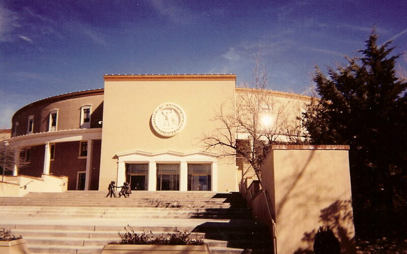 New Mexico State Capitol building in Santa Fe, the only round state capitol in America
