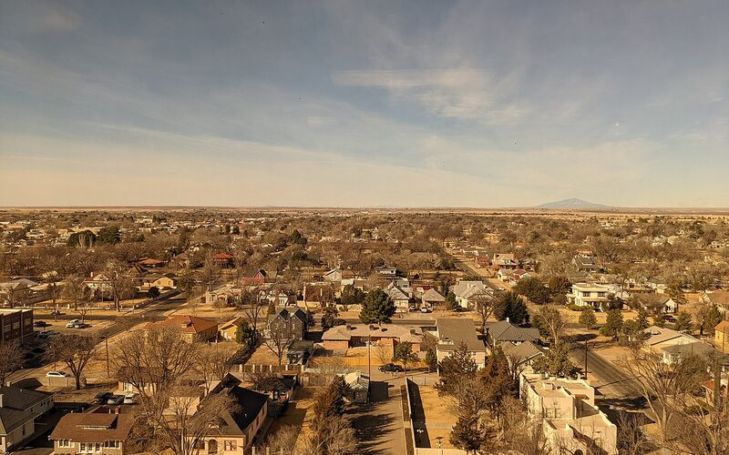 Aerial view of residential Roswell, New Mexico