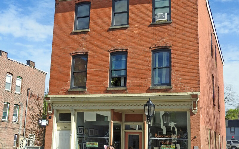 Main Street Beacon, New York with art galleries, restaurants, and Hudson River mountain views