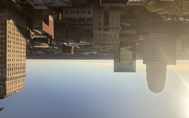 Winston-Salem skyline with the Reynolds Building visible