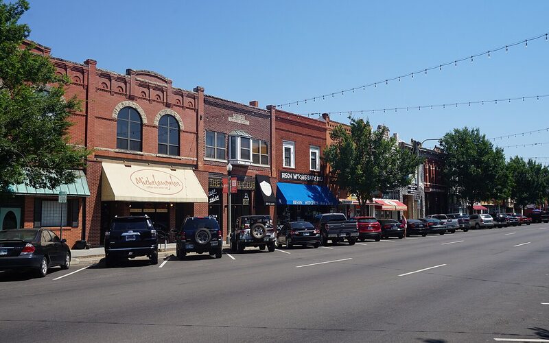 Campus Corner shops and restaurants near the University of Oklahoma in Norman
