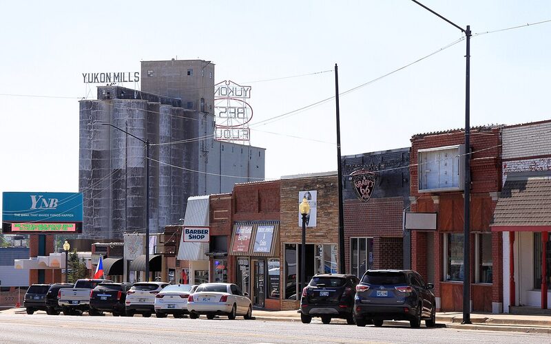 Yukon, Oklahoma downtown area along Route 66