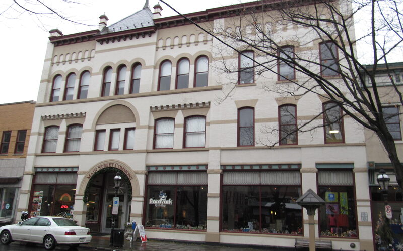 Bethlehem Pennsylvania SteelStacks arts campus with blast furnaces and ArtsQuest Center
