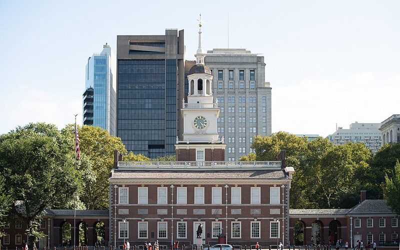 Independence Hall in Philadelphia, where the Declaration of Independence and U.S. Constitution were signed
