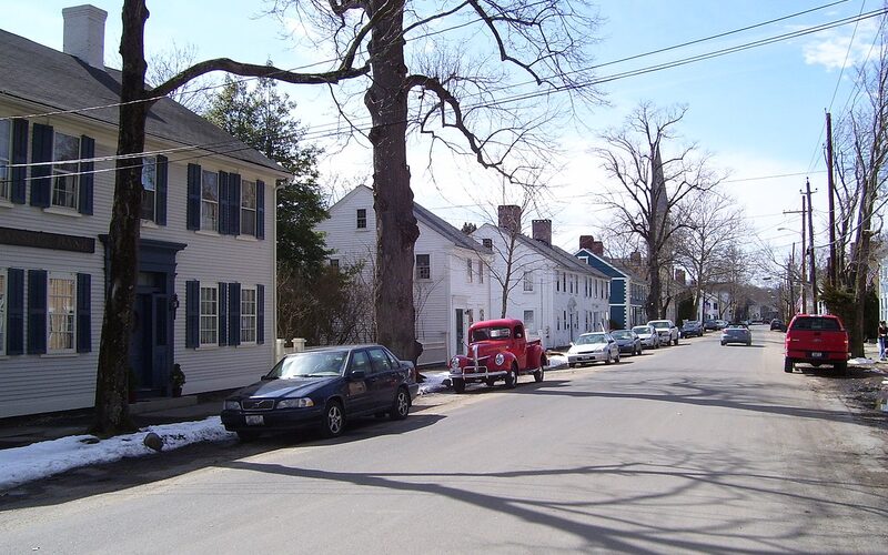 Wickford Village harbor in North Kingstown, Rhode Island