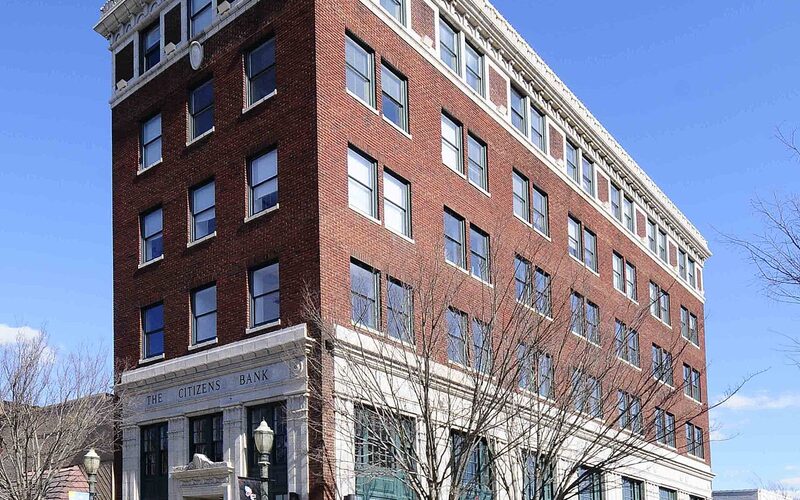 Historic Citizens Bank building in downtown Rock Hill, South Carolina