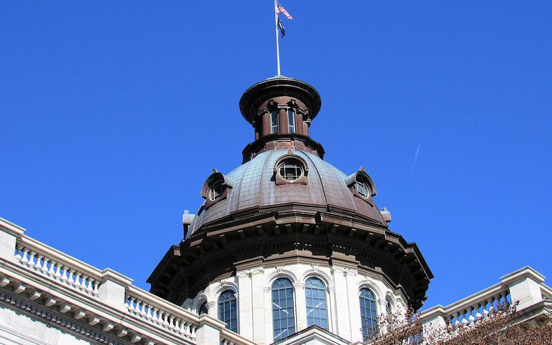 South Carolina State House in Columbia with its distinctive copper dome